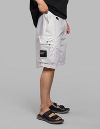 White Loose Fit Utility Short