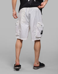 White Loose Fit Utility Short