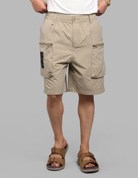 Khaki Loose Fit Utility Short
