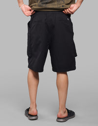 Black Loose Fit Utility Short