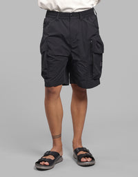 Black Loose Fit Utility Short