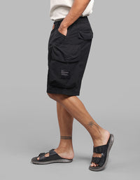 Black Loose Fit Utility Short