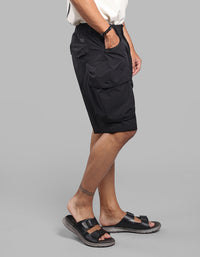 Black Loose Fit Utility Short