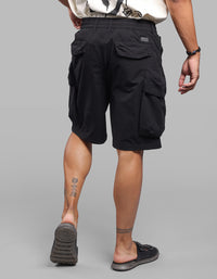 Black Loose Fit Utility Short