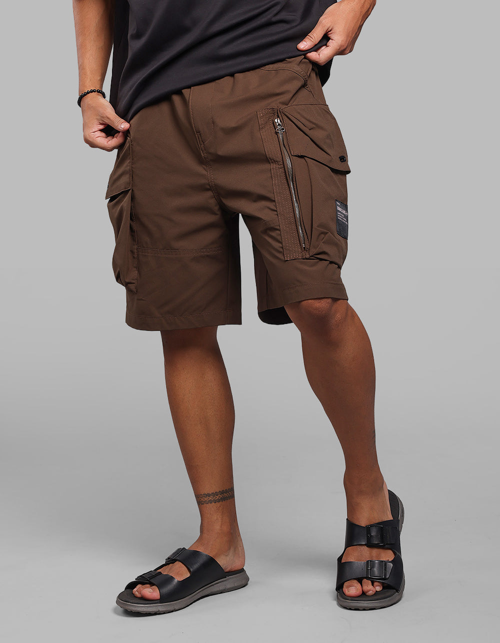 Coffee Loose Fit Utility Short