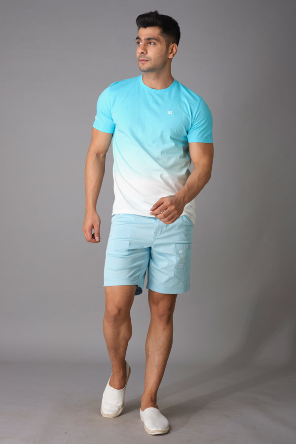 Sky Blue Cotton Short (Cotton Slim)