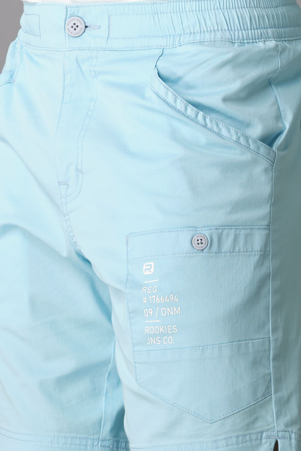 Sky Blue Cotton Short (Cotton Slim)