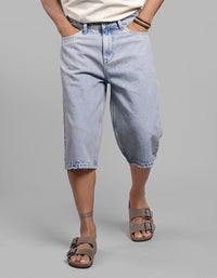 Lt Blue Loose Fit Jorts