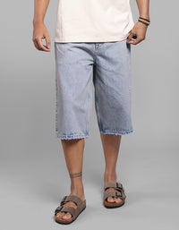 Lt Blue Loose Fit Jorts