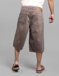 Med Brown Loose Fit Jorts