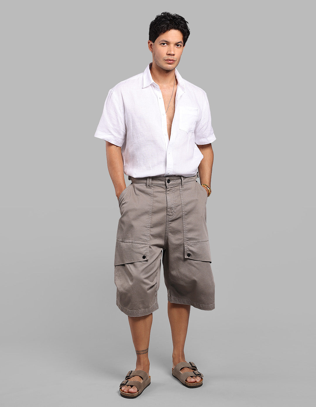 Dk Stone 6 Pockets Stretch Loose Fit Jorts