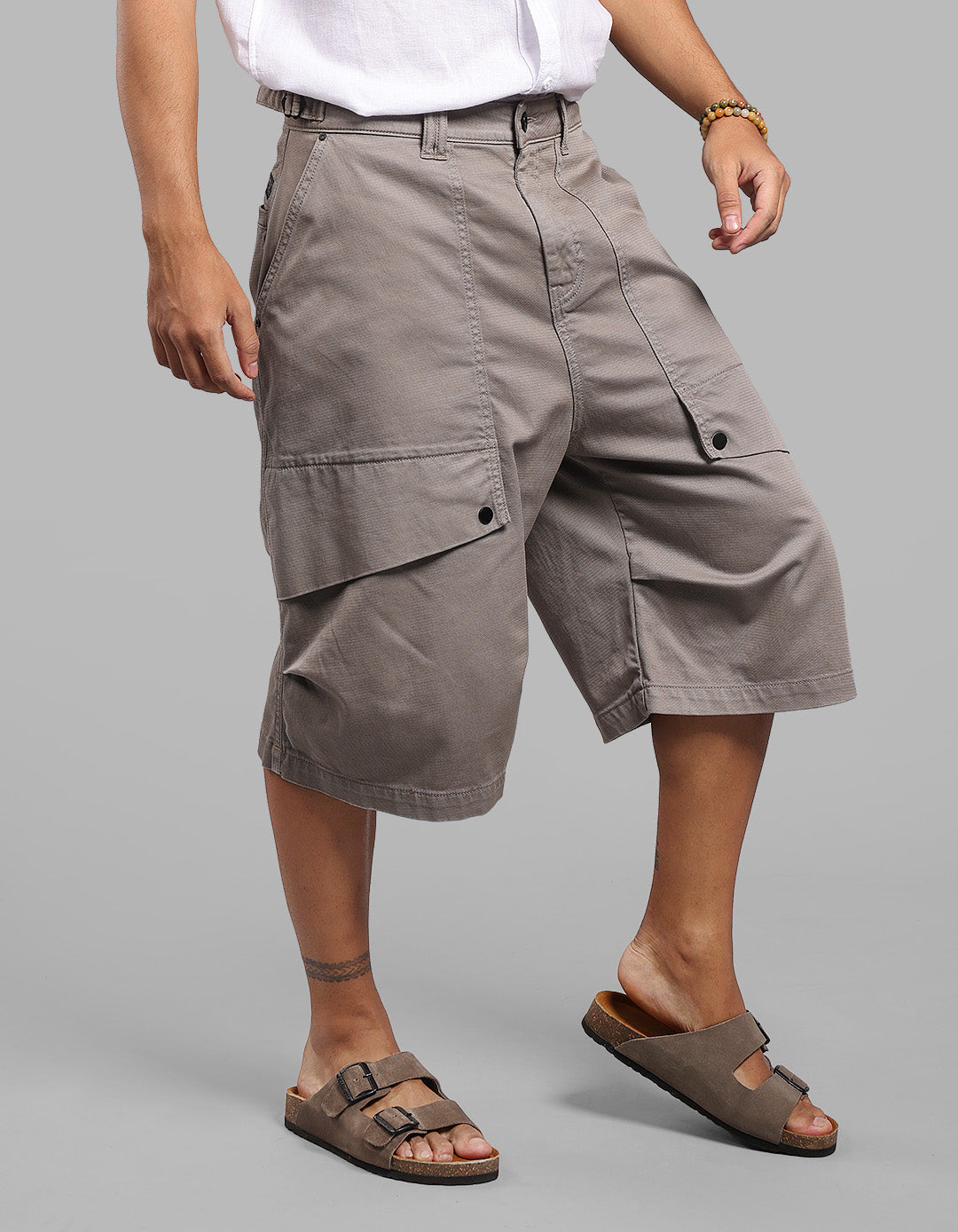 Dk Stone 6 Pockets Stretch Loose Fit Jorts