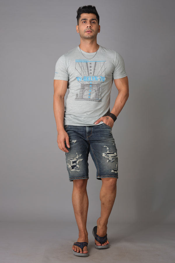 Dk Blue Denim Short (Denim Slim)