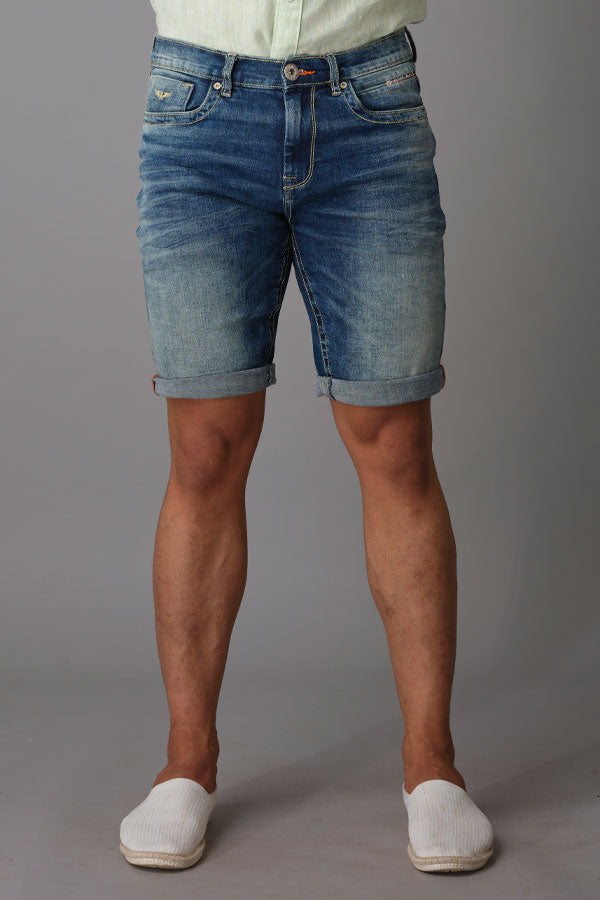 Med Blue Denim Short