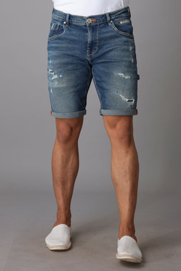 Med Blue Denim Short