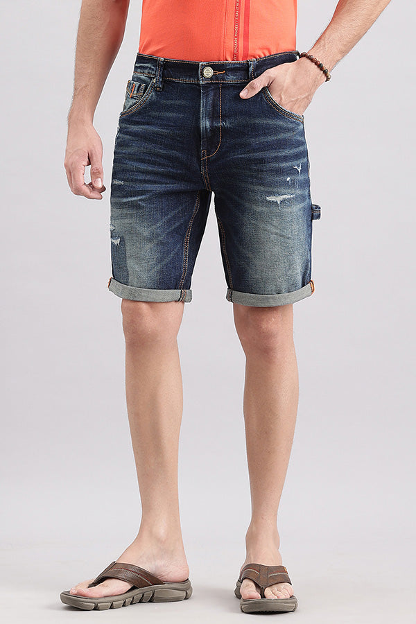 Dk Blue Carpenter Denim Short (Denim Slim Fit)