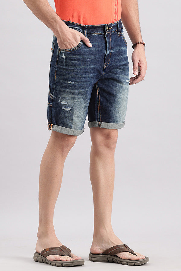 Dk Blue Carpenter Denim Short (Denim Slim Fit)