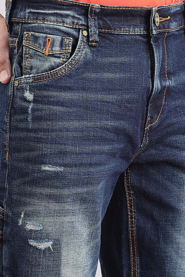 Dk Blue Carpenter Denim Short (Denim Slim Fit)