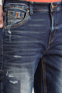 Dk Blue Carpenter Denim Short (Denim Slim Fit)