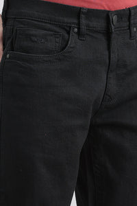 Black Denim Short (Denim Slim Fit)