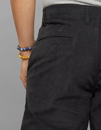 Grey Regular Straight Fit Corduroy Chino
