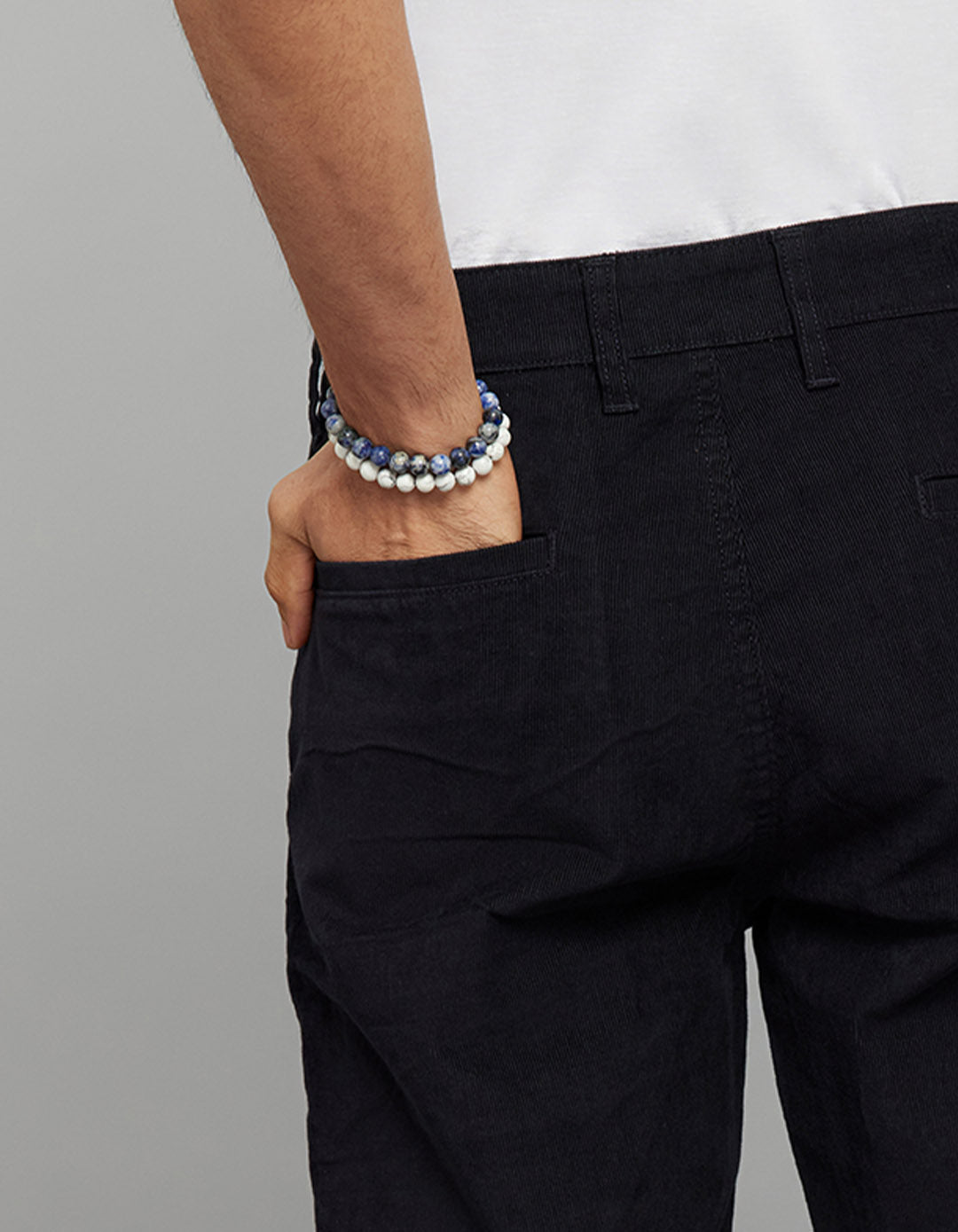 Black Regular Straight Fit Corduroy Chino