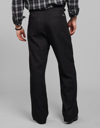 Black Pleated Korean Fit Cotton Pants