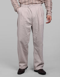 Sand Pleated Korean Fit Cotton Pants