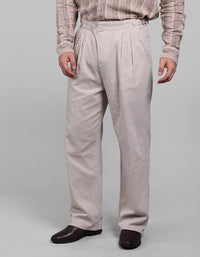 Sand Pleated Korean Fit Cotton Pants