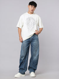 Medium Blue Balloon Fit Jeans
