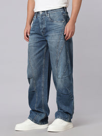 Medium Blue Balloon Fit Jeans