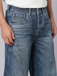 Medium Blue Balloon Fit Jeans