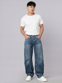 Medium Blue Balloon Fit Jeans