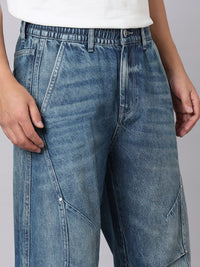Medium Blue Balloon Fit Jeans