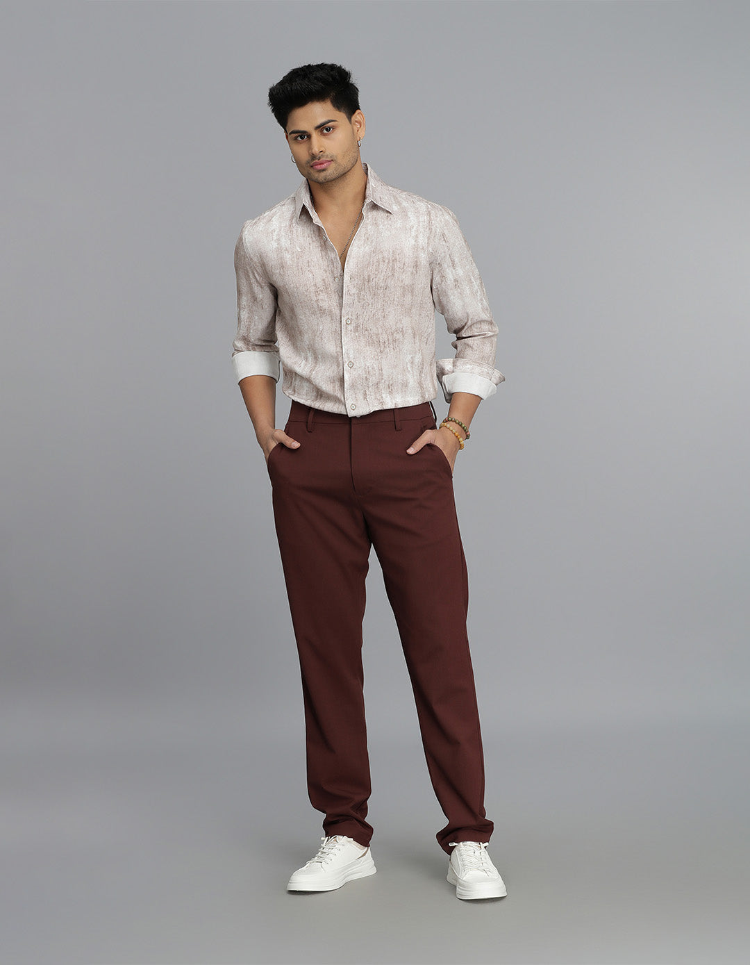 Burgundy Chinos Trouser