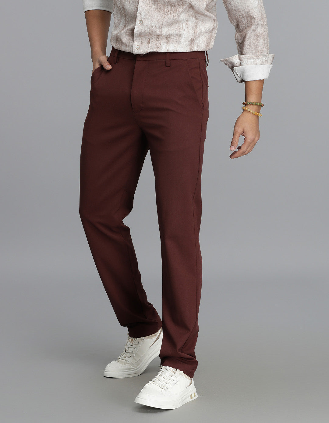 Burgundy Chinos Trouser