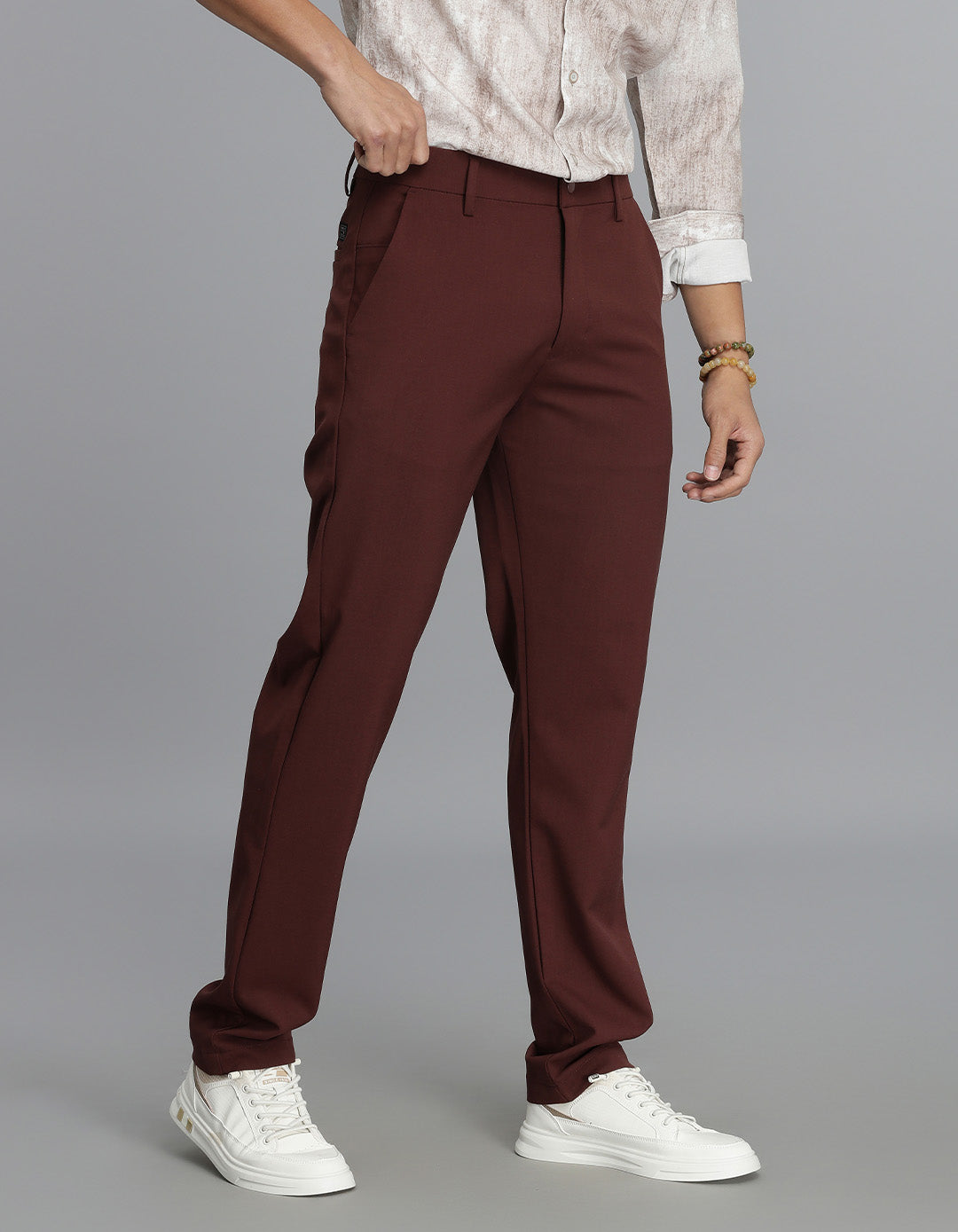 Burgundy Chinos Trouser