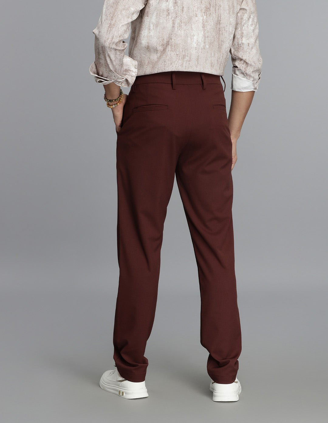 Burgundy Chinos Trouser