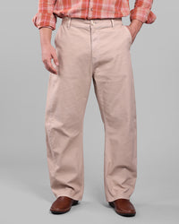 Lt Khaki Loose Arc Fit Cotton Stretch Chinos