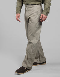 Lt Olive Loose Arc Fit Cotton Stretch Chinos