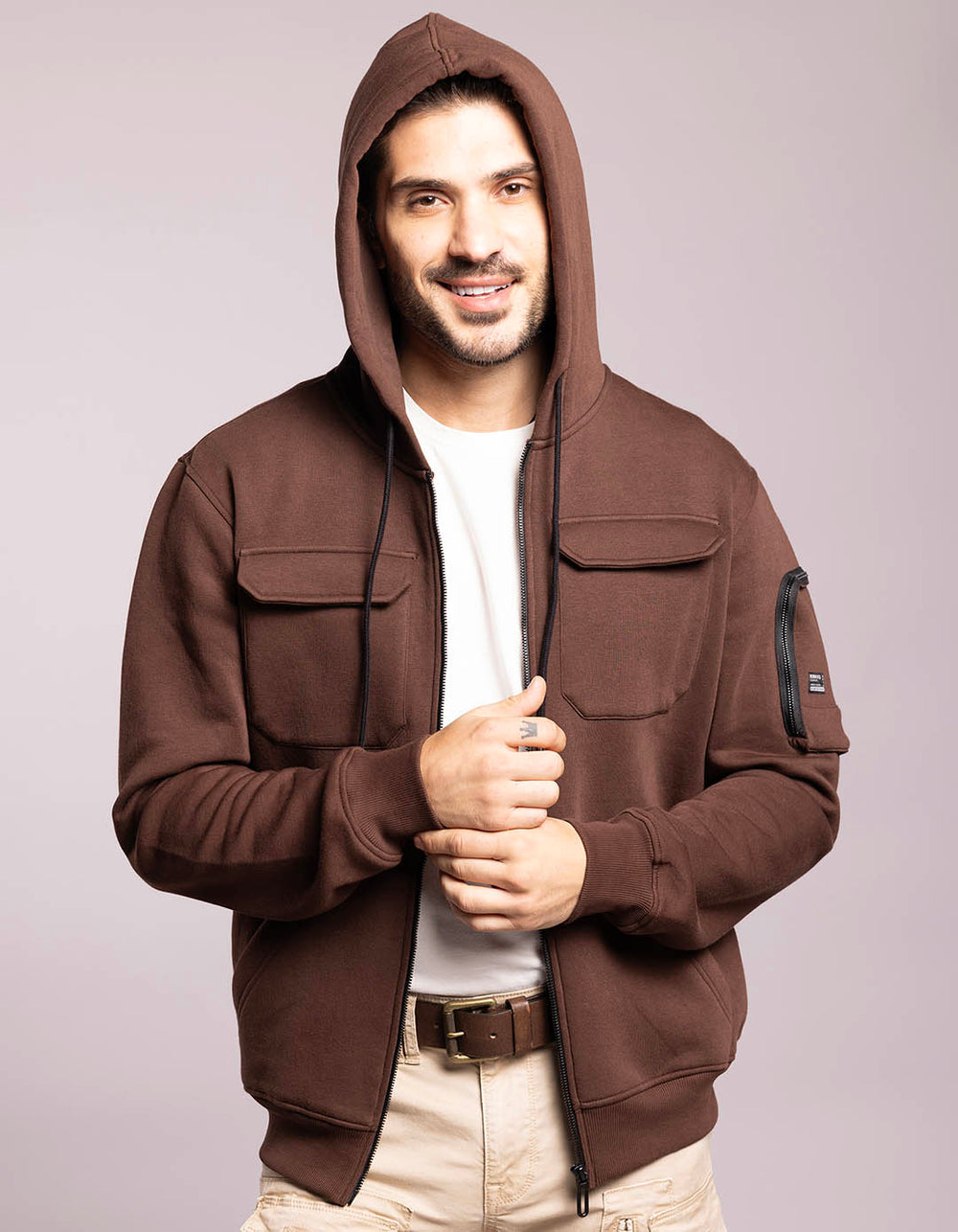 Coffee Full Sleeves Zipper Hoodie
