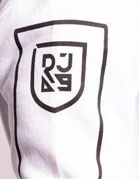 White Full Sleeves Zipper Hoodie