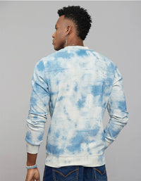 Blue Round Neck Full Sleeves Sweat Shirt