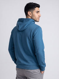 Bright Blue Zipper Front Hoodie