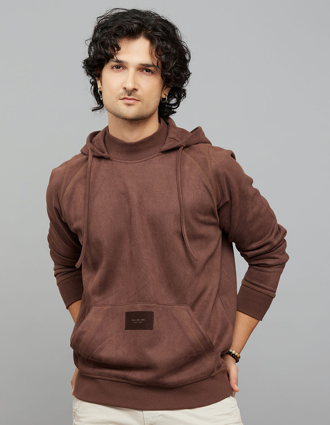 Brown Full Sleeves Hoodie
