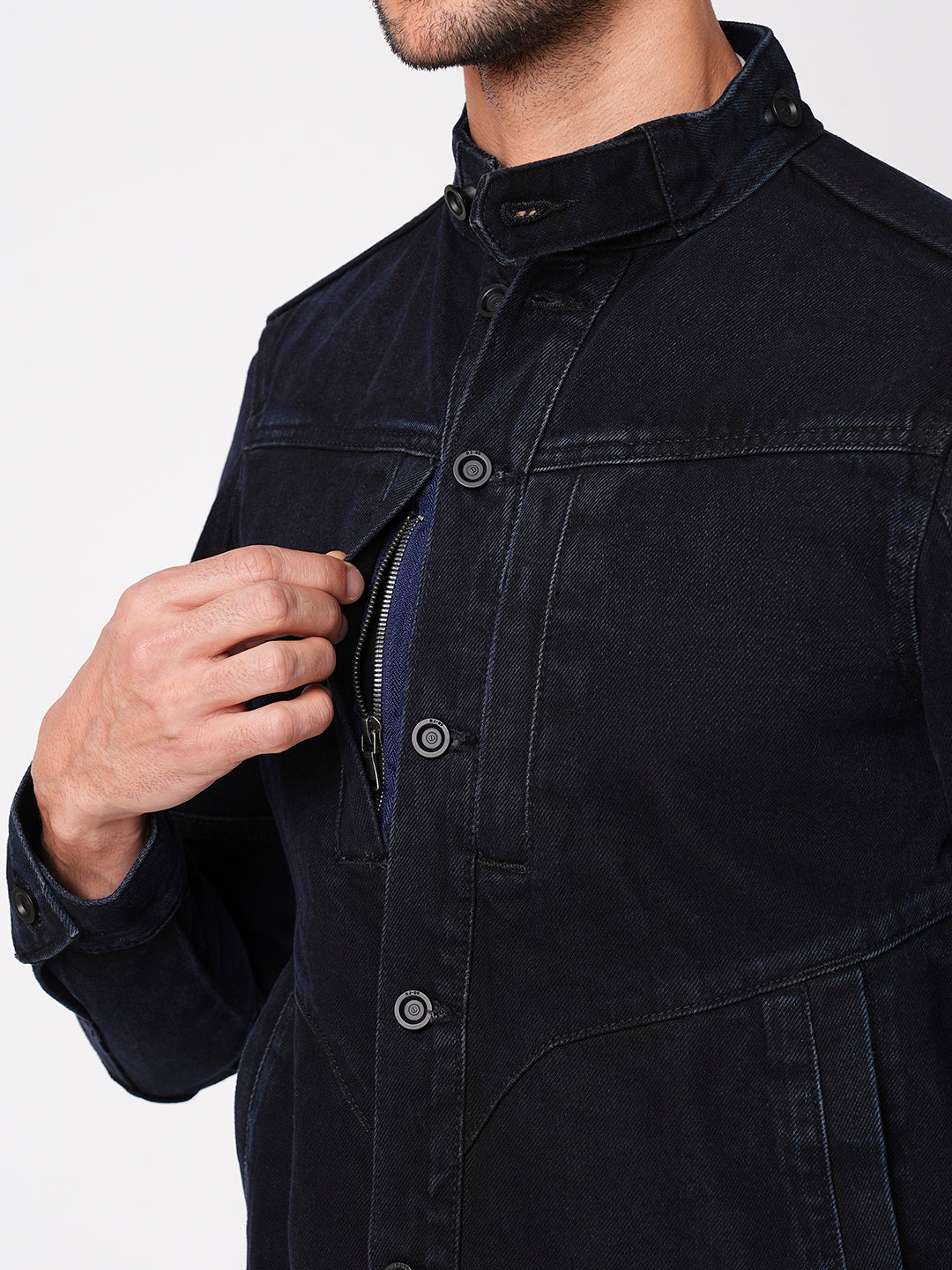 Dk Blue Full Sleeve Denim Jacket (Denim Regular)