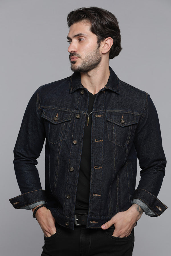 Dk Blue Full Sleeves Denim Jacket