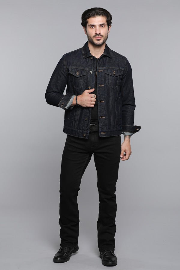 Dk Blue Full Sleeves Denim Jacket