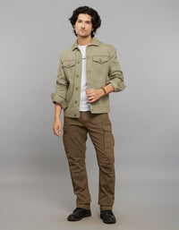 Arny Art Button Front Closure Classic Flap Pocket Denim Jacket