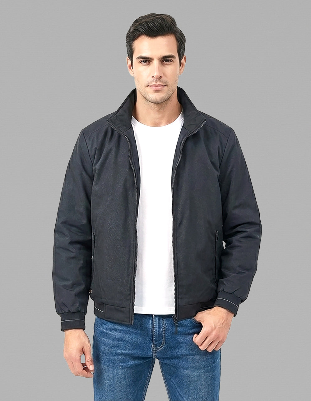 Black Full Sleeves Lightweight Jacket